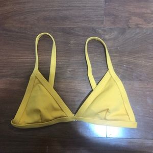 Yellow triangle bikini